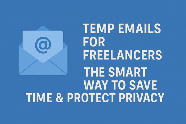 Freelancer email privacy solutions Freelancer using temporary email on laptop