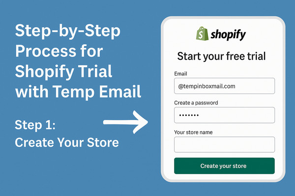 Shopify temp email process 2025 Step-by-step process for Shopify trial with temp email