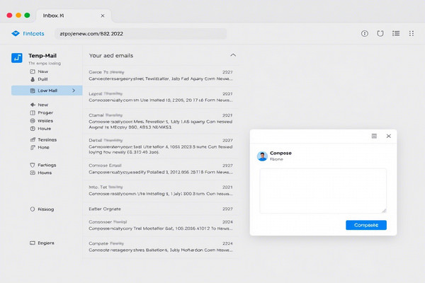 TempMail UK free email without signup TempMail interface screenshot 2025